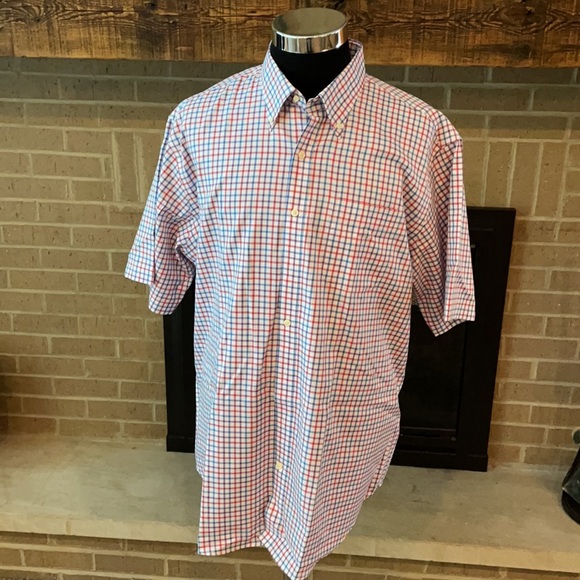 Peter Millar XL Checkered short sleeve shirt EUC - Picture 1 of 6